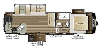 2019 Keystone Cougar Half-Ton (All Regions) 29RKS floorplan