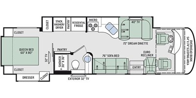 2019 Thor Motor Coach Palazzo 33.2 floorplan