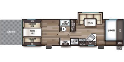 2019 Forest River Cherokee Grey Wolf West 27RR floorplan