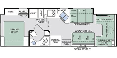 2019 Thor Motor Coach Quantum WS31 floorplan