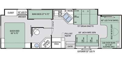 2019 Thor Motor Coach Quantum LF31 floorplan