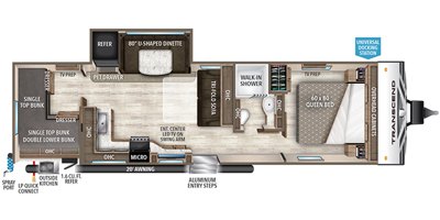 2019 Grand Design Transcend 29TBS floorplan