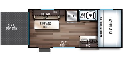 2019 Forest River Cherokee Wolf Pup West 17RP floorplan