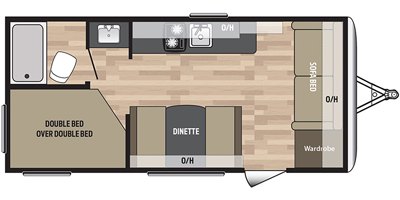 2019 Keystone Springdale Mini 1850FL floorplan