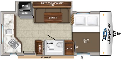 2019 Jayco Hummingbird 17RK floorplan