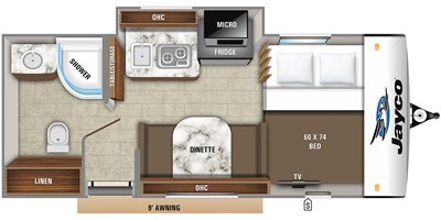 2019 Jayco Hummingbird 17RB floorplan