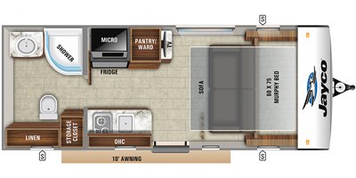 2019 Jayco Hummingbird 16MRB floorplan