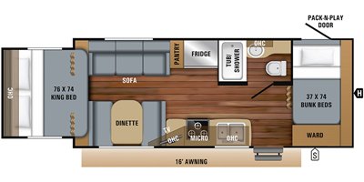 2019 Jayco Jay Feather X213 floorplan