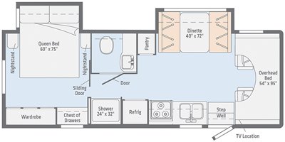 2019 Winnebago Outlook 27D floorplan