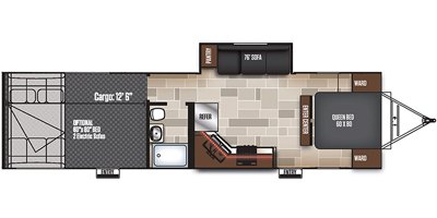 2019 Coachmen Adrenaline 30QBS floorplan