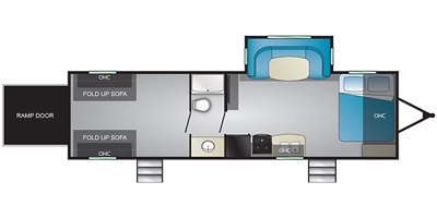 2019 Heartland Pioneer PI RG 28 floorplan