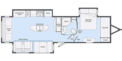 2019 Winnebago Minnie Plus 30RLSS floorplan