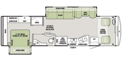 2019 Tiffin Motorhomes Open Road Allegro 32 SA floorplan