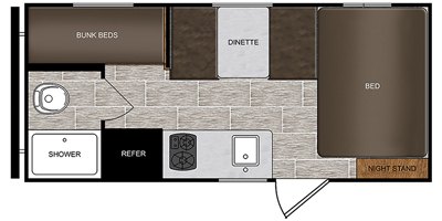 2019 Prime Time Manufacturing PTX 160BH floorplan