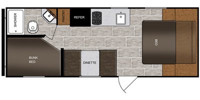 2019 Prime Time Manufacturing Navi 22BH floorplan