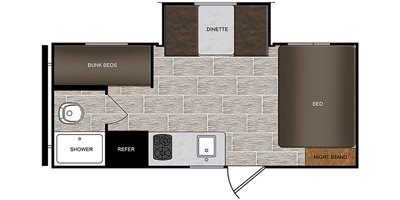 2019 Prime Time Manufacturing Navi 17BHS floorplan