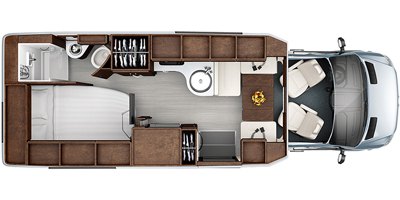2019 Leisure Travel Vans Serenity S24CB floorplan