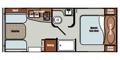 2019 Gulf Stream Vintage Cruiser 19ERD floorplan