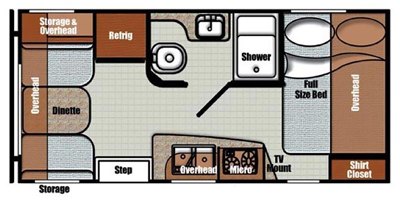 2019 Gulf Stream Vintage Cruiser 17RWD floorplan