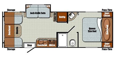 2019 Gulf Stream Vintage Cruiser 23RSS floorplan