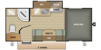 2019 Starcraft Satellite 17RB floorplan