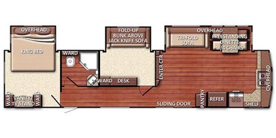 2019 Gulf Stream Kingsport Lodge Series 40DEN floorplan