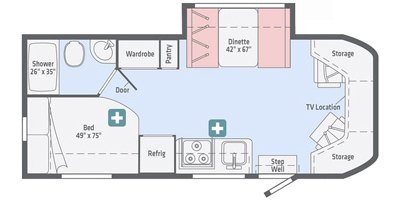 2019 Winnebago Fuse 23F floorplan