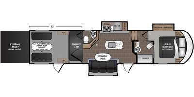 2019 Dutchmen Endurance 3586 floorplan