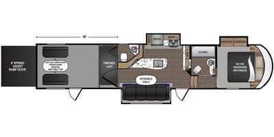 2019 Dutchmen Endurance 3956 floorplan