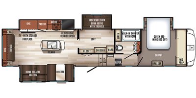 2019 Forest River Sabre 36BHQ floorplan