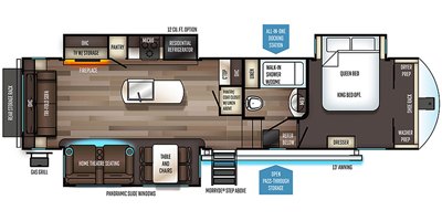 2019 Forest River Sabre 32DPT floorplan