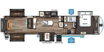 2019 Forest River Sabre 38RDP floorplan