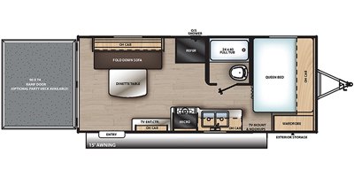 2019 Coachmen Catalina Trail Blazer 19TH floorplan