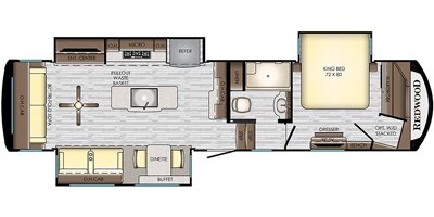 2019 CrossRoads Redwood RW3401RL floorplan