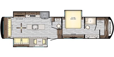 2019 CrossRoads Redwood RW3901MB floorplan