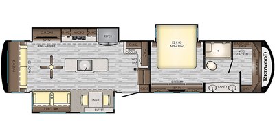 2019 CrossRoads Redwood RW3901WB floorplan