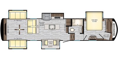 2019 CrossRoads Redwood RW3991RD floorplan