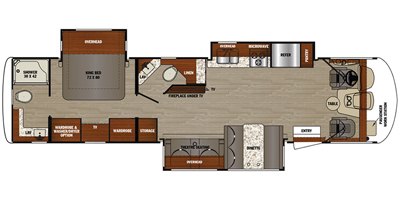 2019 Forest River Georgetown 5 Series GT5 34H5 floorplan