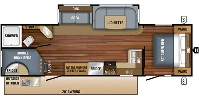 2019 Jayco Jay Flight 28BHS floorplan