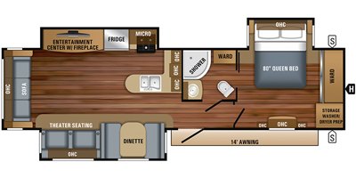 2019 Jayco Jay Flight 34RSBS floorplan