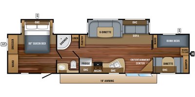 2019 Jayco Jay Flight 38BHDS floorplan