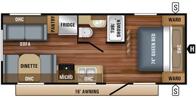 2019 Jayco Jay Flight 21QB floorplan