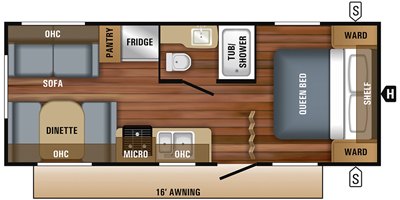 2019 Jayco Jay Flight SLX8 212QB floorplan