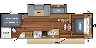 2019 Jayco Jay Flight SLX8 287BHSW floorplan