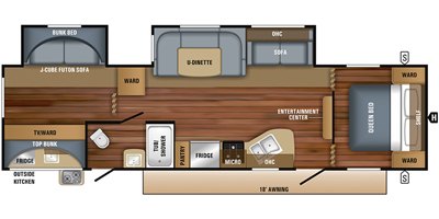 2019 Jayco Jay Flight SLX8 324BDS floorplan