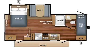 2019 Jayco Jay Flight SLX8 244BHSW floorplan