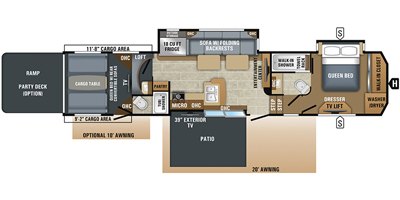 2019 Jayco Seismic 4212 floorplan