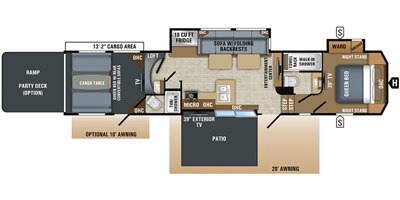 2019 Jayco Seismic 4213 floorplan