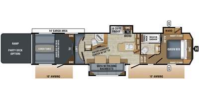 2019 Jayco Seismic 4114 floorplan