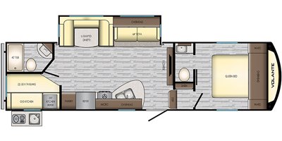 2019 CrossRoads Volante 5th Wheel VL270BH floorplan